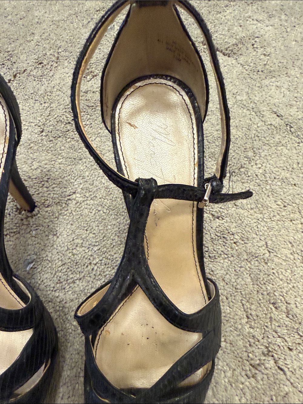 Marc Fisher Black Women's Strappy High Heel Sandals - Picture 4 of 7